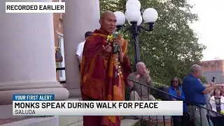 WATCH: Buddhist monks speak in Saluda during Walk for Peace