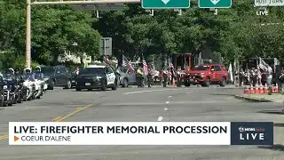 WATCH: Firefighter Frank Harwood funeral procession in Coeur d