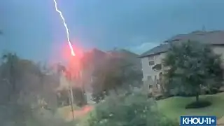 Watch: Large house fire in Spring was caused by lightning, Pct. 4 says