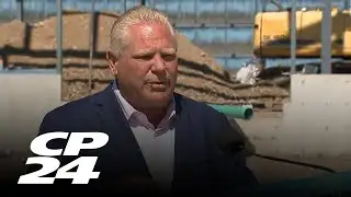 WATCH: Moment Premier Doug Ford swallows a bee