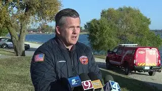 WATCH: OKCFD officials give update as crews search Lake Overholser after possible drowning