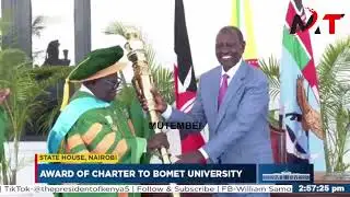 WATCH RUTO AWARDING CHARTER TO BOMET UNIVERSITY!!