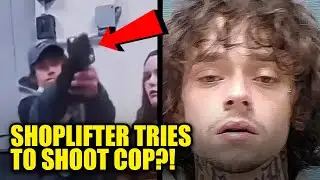 WATCH: Shoplifting Suspect Tries to SHOOT Cop in the Head While in Custody