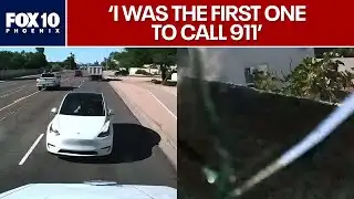 WATCH: Tesla veers into opposing traffic, triggers dump truck crash | FOX 10 Phoenix