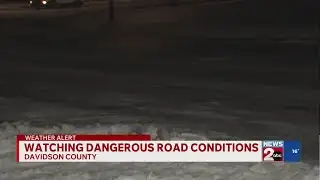 Watching dangerous road conditions in Davidson County, TN