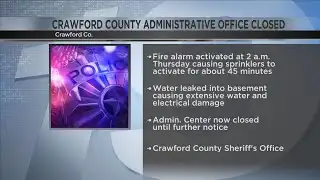 Water damage causes Crawford County Administrative building to close