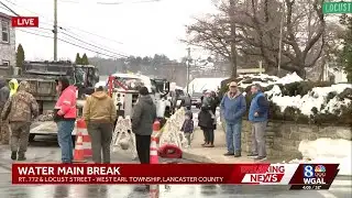 Water main break, sinkhole close Lancaster County road