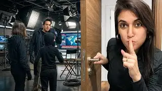 We broke into the news studio!