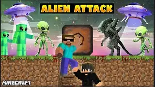 We Created BUNKER to Survive ALIEN ATTACK in Minecraft…
