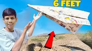 We Made Lergest News Paper Airplene !          100% flying 