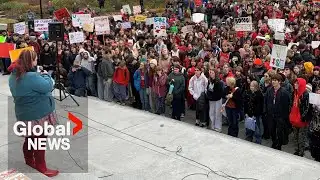 “We’re still fighting”: Students walk out in Alberta after teachers ordered back to work