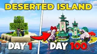 We Survived 100 Days on a DESERTED ISLAND in Minecraft! (Hindi)