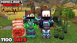 We Survived 1100 Days In Forever World In Minecraft Hardcore !