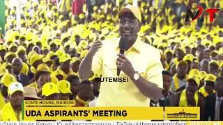 WE WILL MAKE KENYA 1ST WORLD! RUTO ADDRESSING UDA APIRANTS IN STATE HOUSE!!