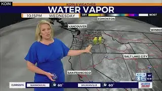 WEATHER FORECAST: Sprinkles then partly cloudy Thursday.