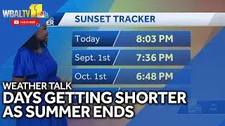Weather Talk: Shorter days to come as summer ends