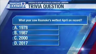 Weather Trivia: Wettest April in Roanoke
