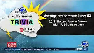 Weather trivia: What is the average temperature for June?