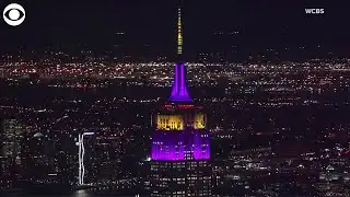 WEB EXTRA: Empire State Building lit up in Lakers colors