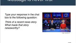 Webinar: Elements of newsworthiness and developing relationships with reporters