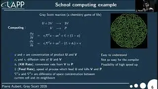 Webinar -  Presentation of the Gray Scott School 2026