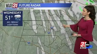 Wednesday rain and snow flurry chances