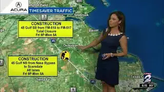 Weekend traffic alerts