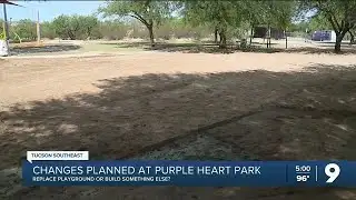 What attractions should go in Purple Heart Park?