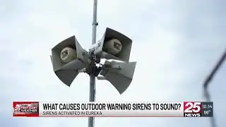 What causes outdoor warning sirens to sound?