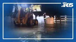 White River levee fails, prompting evacuations in Pacific