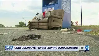 Who should clean up abandoned donation bin?