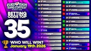 Who will WIN Eurovision 2026? | TOP 35 Betting Odds (January 19th)