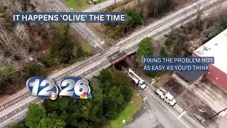 Why is Olive Road bridge a magnet for trucks too tall?