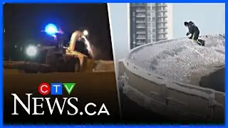 Why was the Highway 8 flyover reopened after a driver went over the side?