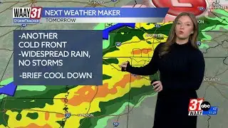 Widespread rain expected tomorrow for the Tennessee Valley