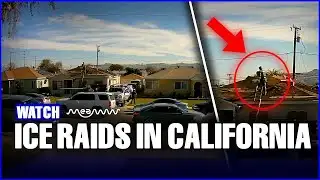 Wild Moment Construction Workers Jump Across Rooftops as ICE Swarms Site