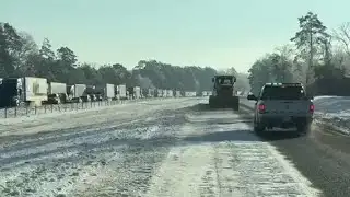 Wild video shows drivers stranded on I-20 in North Louisiana