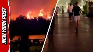 Wildfire Forces Guests to Flee Turkish Resort