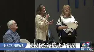 Wildfire hazard map town hall in White City