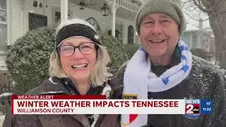 Williamson County residents react to first snowfall of 2026