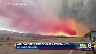 Willow Creek Fire 38% contained, crews make progress on north end