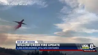 Willow Creek Fire grows to 4,355 acres, containment at 12%
