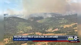 Willow Creek Fire grows to over 3,800 acres, Highway 89 reopens with caution