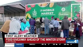 Winter storm concerns add urgency to White House food distribution