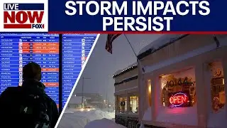 Winter storm latest: Power outages continue, flights grounded