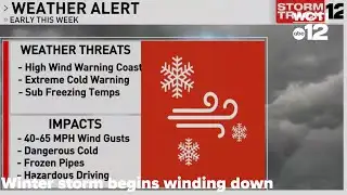 Winter storm winds down as dangerous cold settles into eastern North Carolina