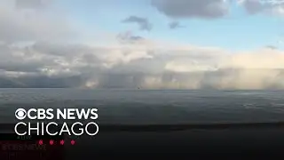 Winter system brings major wind blasts from off Lake Michigan in Chicago