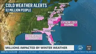 Winter weather sweeps U.S., millions affected