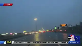 Wintry conditions hamper Friday morning