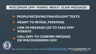 Wisconsin DMV warns against phishing text messages